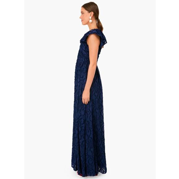 Tanya Taylor Leonie Gown Navy - Picture 3 of 12